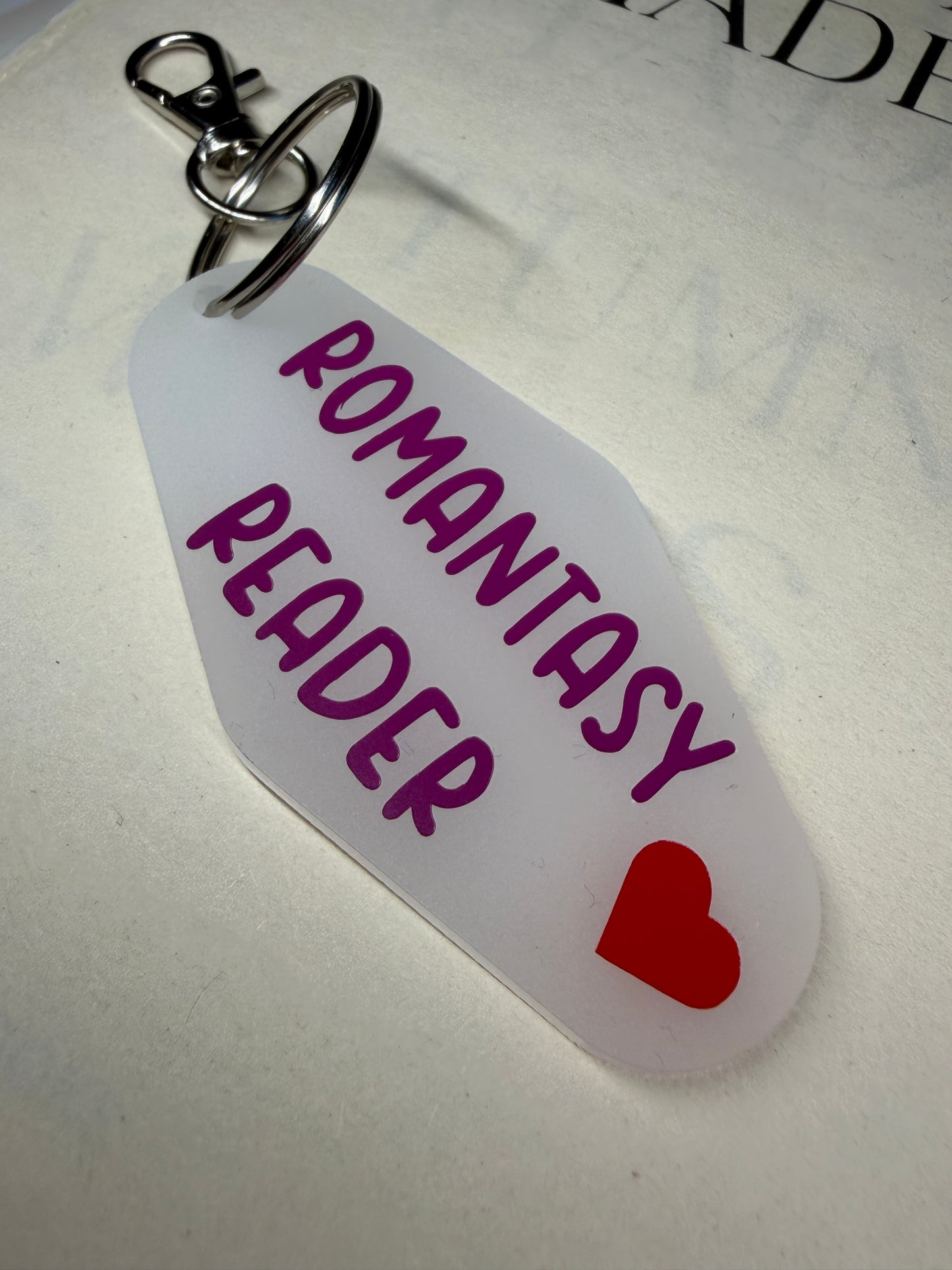 Romantasy Reader Motel Keyring