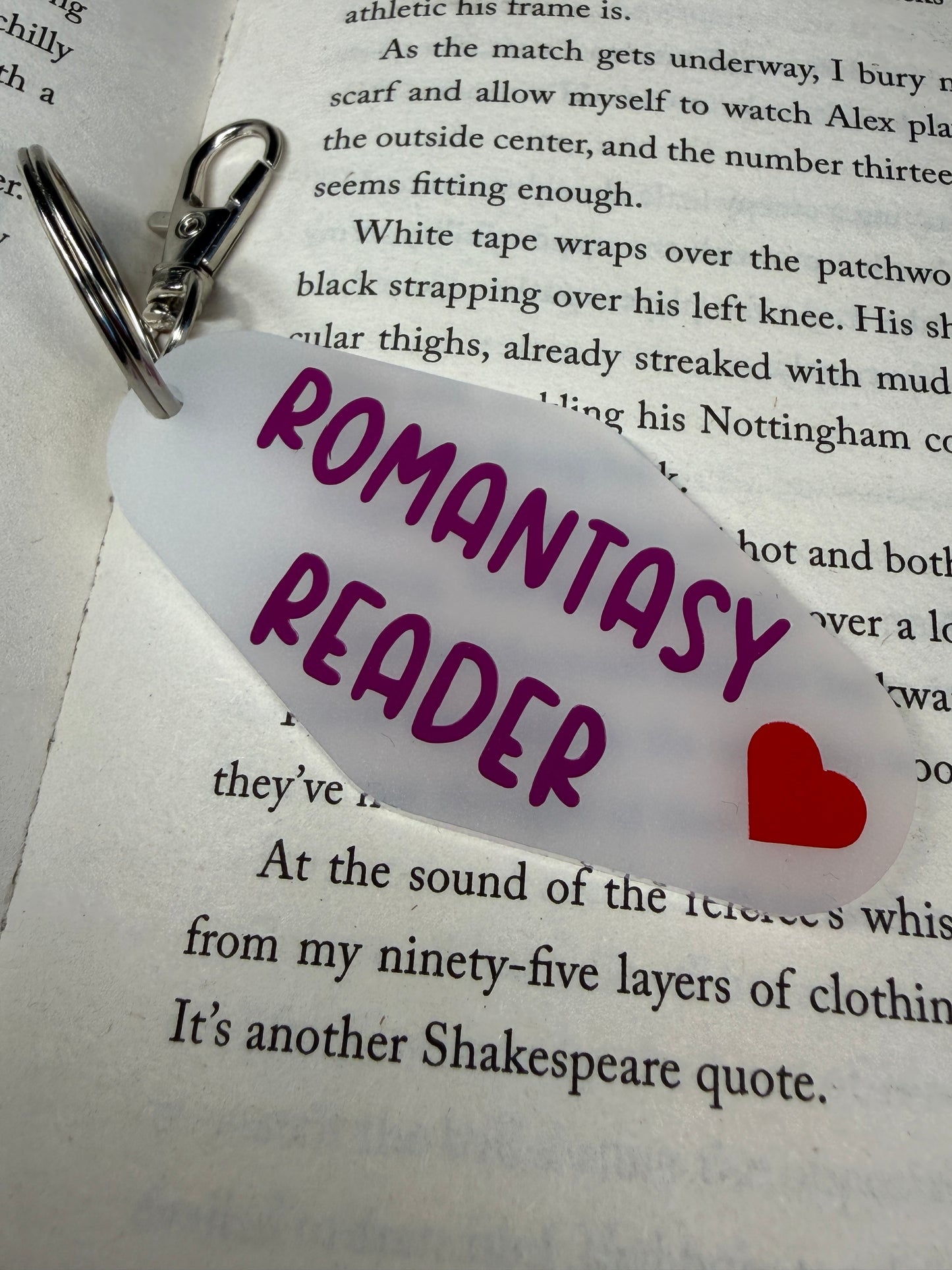 Romantasy Reader Motel Keyring