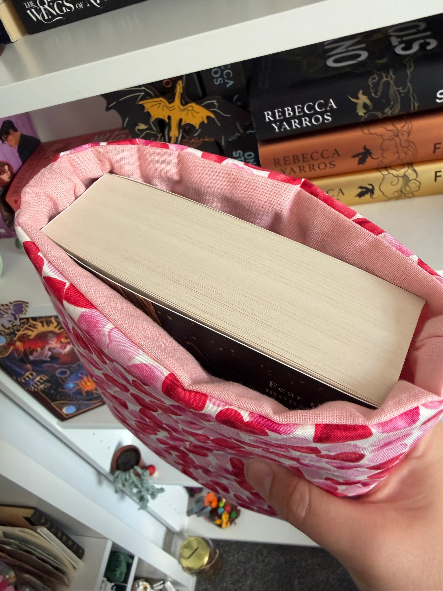 Pink Confetti Hearts Book Sleeve (Standard Paperback)