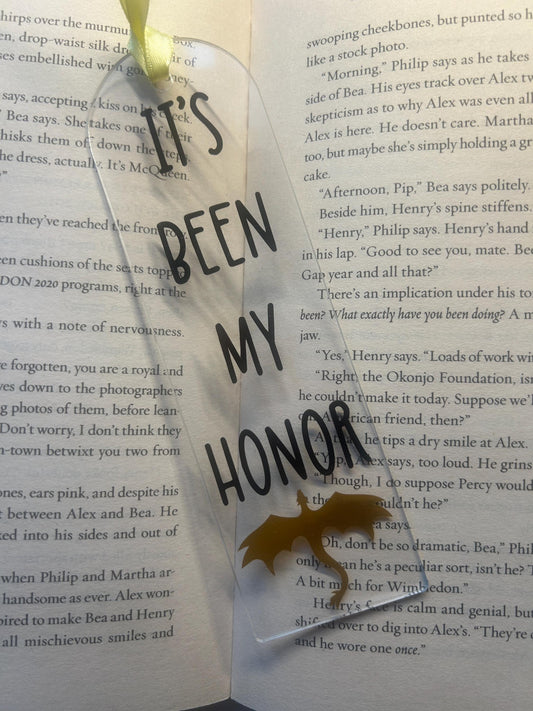 It’s been my honor (Fourth Wing) Bookmark