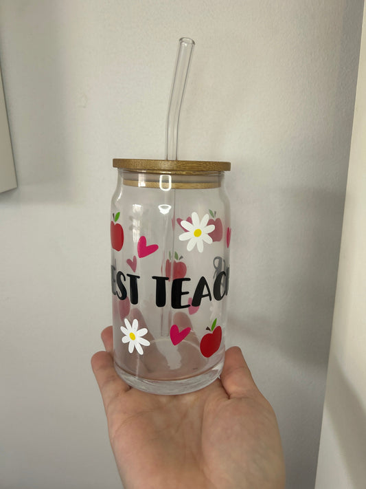 Best Teacher Glass Cup