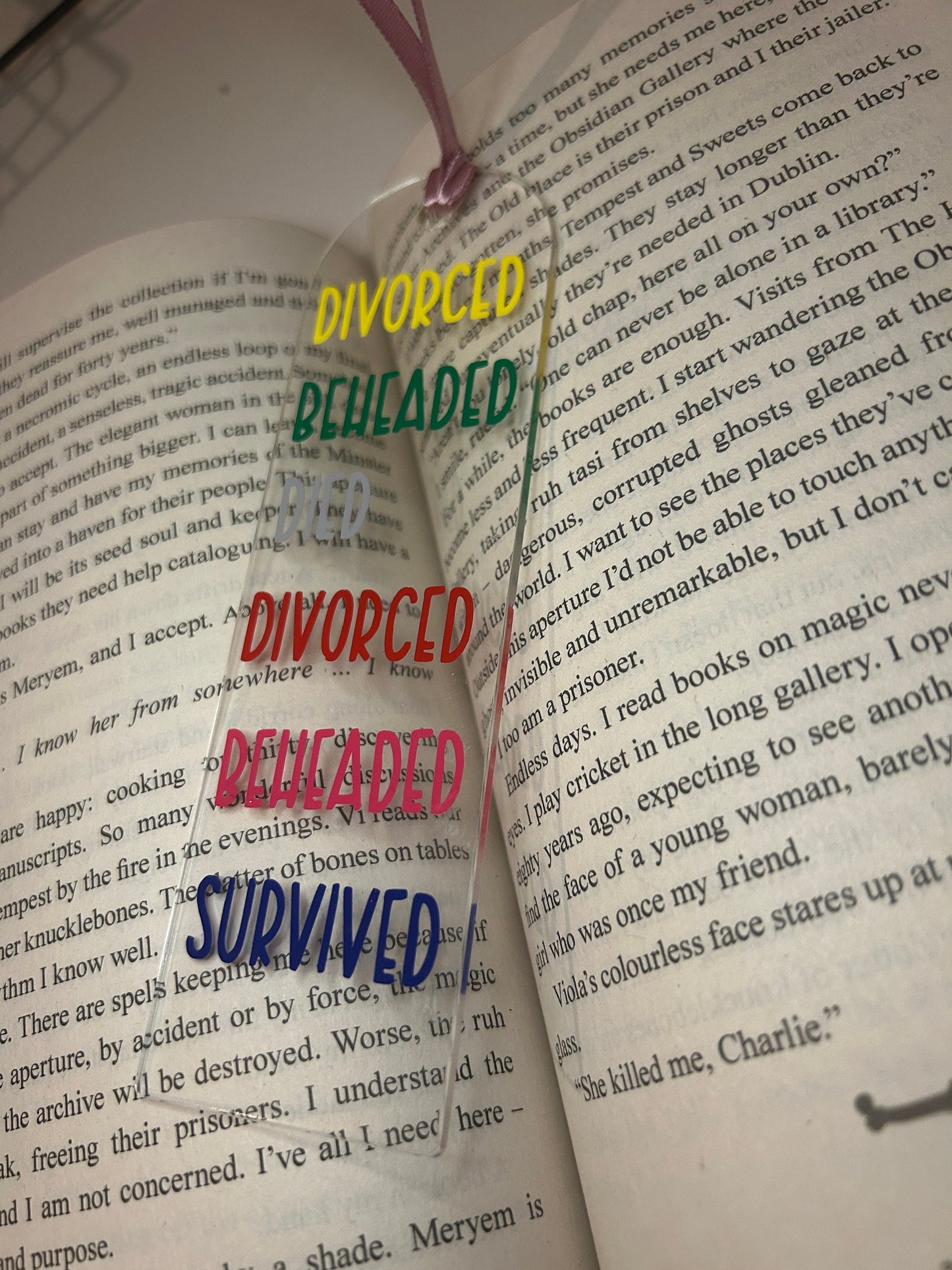 Six the musical bookmark