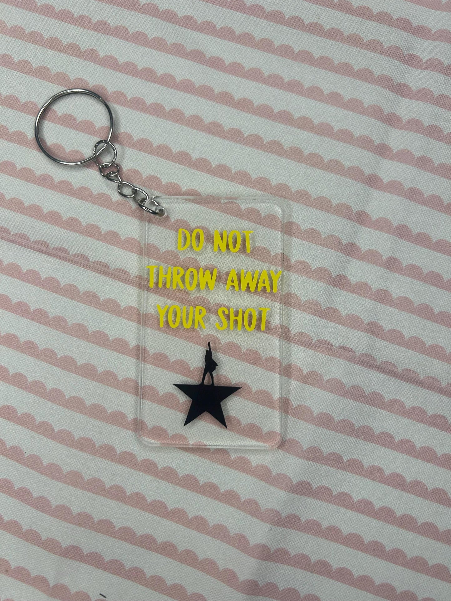 Hamilton Quote Acrylic Keyring