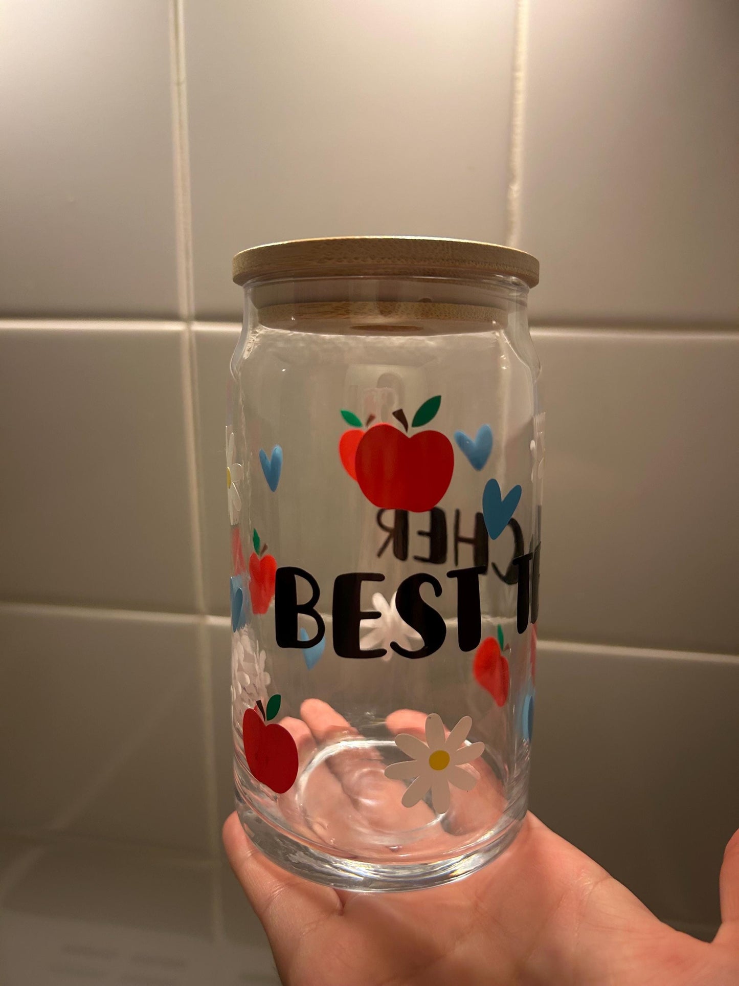 Best Teacher Glass Cup
