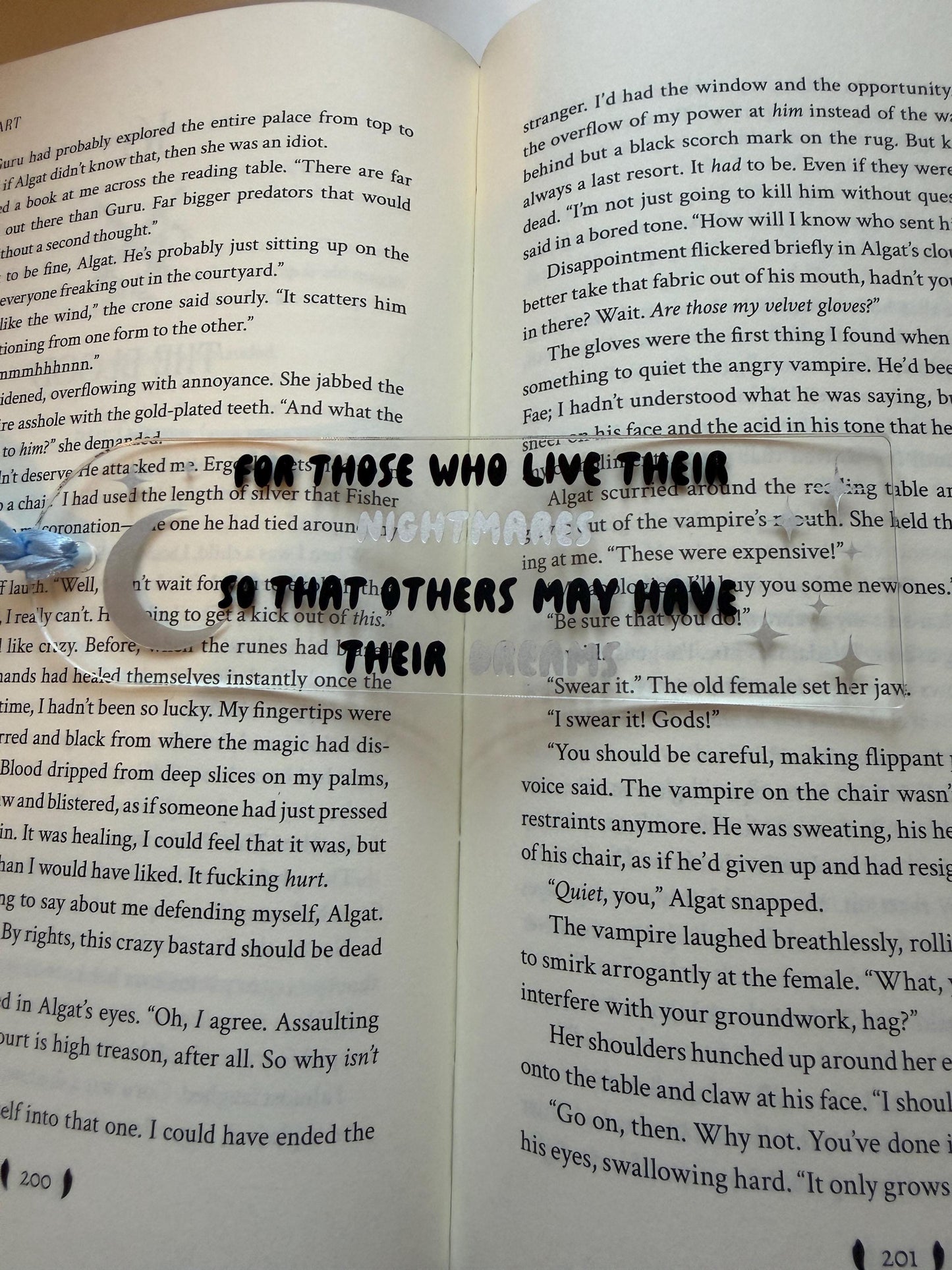 Quicksilver book dedication bookmark