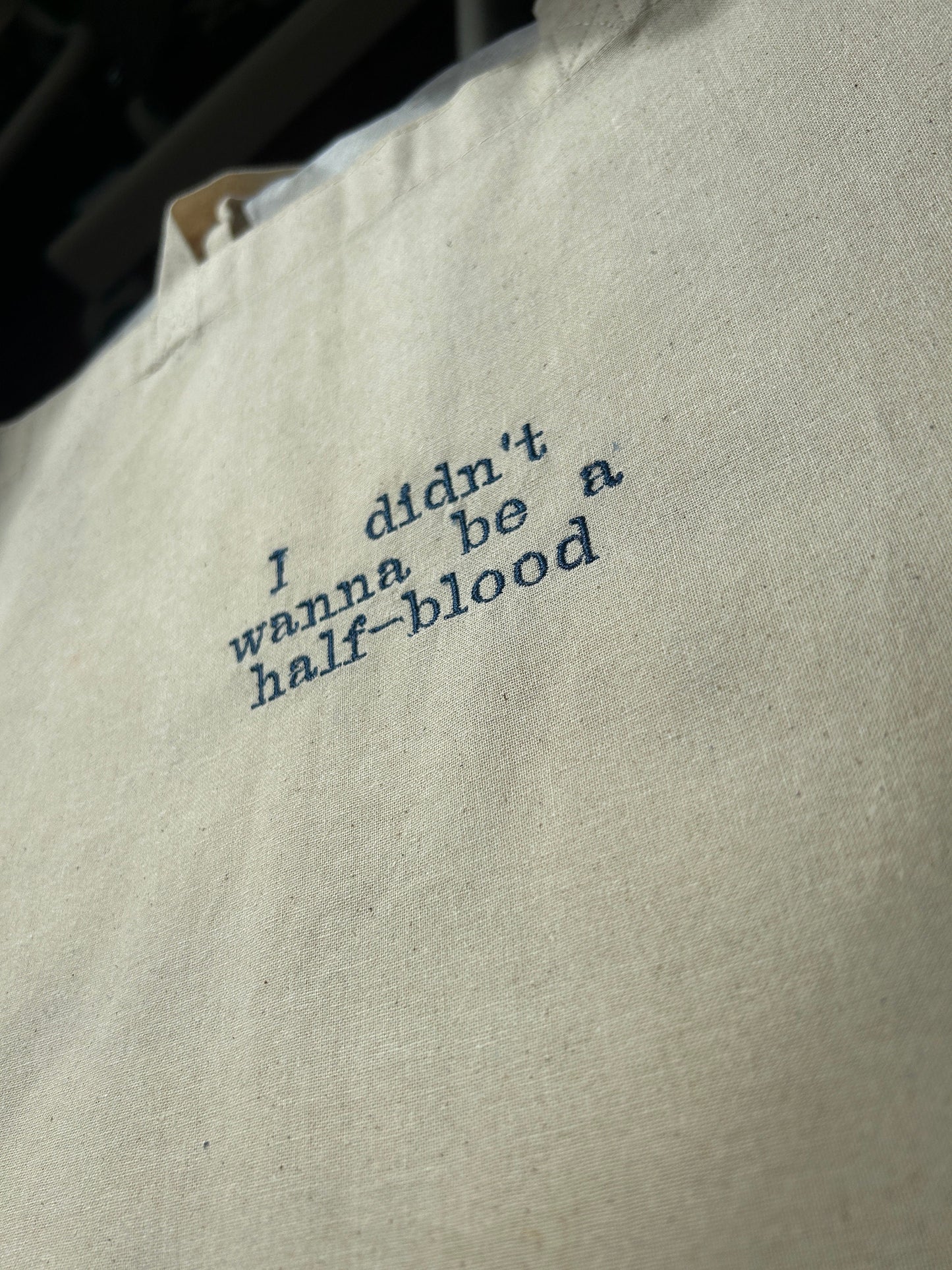 I didn't wanna be a half-blood (Percy Jackson) Tote Bag