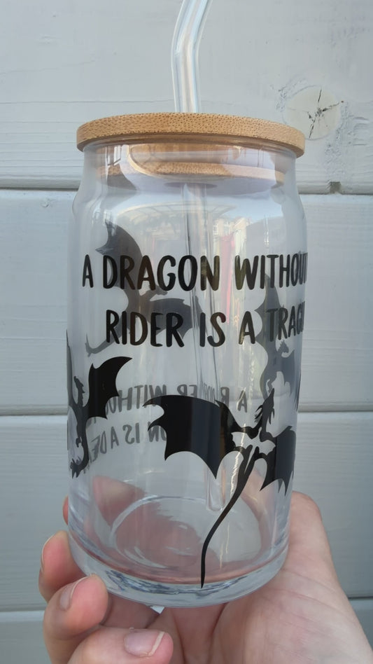 Dragon x Rider (Fourth Wing) Glass Cup